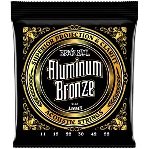 Струни для акустичної гітари Ernie Ball 2568 Light Acoustic Aluminum Bronze 11/52