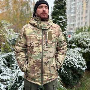 Бушлат мужской зимний с подкладкой Omni heat Мультикам 56 Камуфляж