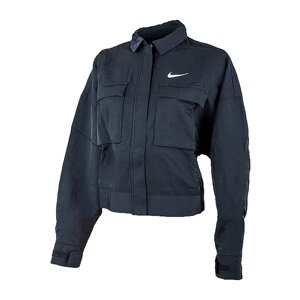 Жіноча куртка Nike ESSNTL WVN JKT FIELD Чорний M (DM6243-010 M)