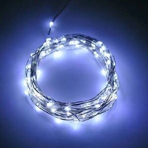 Гірлянда Hoz Роса на батарейках + USB 100 LED 10 м Холодний білий (MR66570)