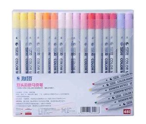 Набір двосторонніх маркерів для скетчингу STA 48 квітів