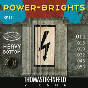 Струни для електрогітари Thomastik-Infeld RP111 Power-Brights Heavy Bottom Medium Electric Guitar Strings 11/53