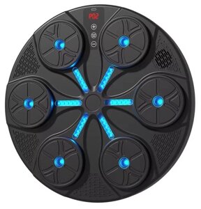 Тренажер для боксу OPT-TOP музичний з шістьма мішенями та LED підсвіткою 37 см Чорний (2104618507)