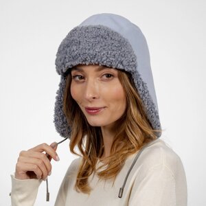 Шапка вушанка жіноча LuckyLOOK Рената One Size Блакитний 664-425