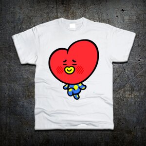 Футболка Fruit of the Loom Серце Tata від Кім Тхе Хена BT21 104 см (7399)