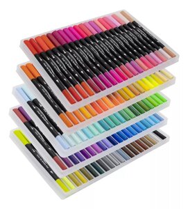 Преміум-набір двосторонніх маркерів WORISON FineLiner Brush Markers Pens 100 кольорів
