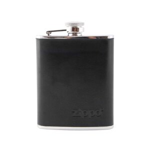 Фляга Zippo сталева чорна шкіра 180мол 6 OZ (2005269)
