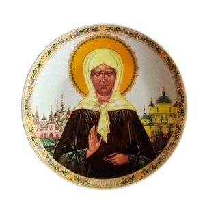 Тарілка декоративна Свята Матронушка діаметр 13 см BonaDi AL86593