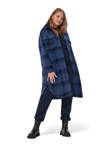 Пальто No brand 980659-BU 42 Синьо-чорний (91497298)