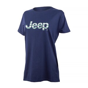 Жіноча футболка JEEP T-SHIRT OVERSIZE Striped Print Turn Синій M (O102611-A184 M)