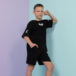 Футболка для мальчика GBI TEENS Maybe Черный 164 (13745)