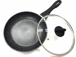 Сковорода з кришкою і мармуровим покриттям Benson BN-570 28 см