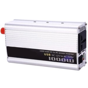 Автомобільний інвертор струму Power inverter 12 В в 200В 1000 W USB синусоїда модифікована