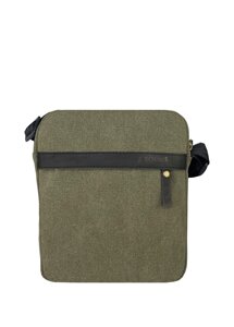 Сумка через плече Exodus Leather Canvas P2801EX061 18х22х5 см Хакі (hub_kcylk8)