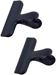 Набір затискачів для пакетів з 2 шт із пластиковою накладкою 7.8х3х6.5см нержавіюча сталь Kamille DP73489