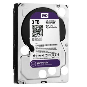 Накопичувач HDD SATA 3.0TB WD Purple 5400rpm 64MB (WD30PURX) - Refubrished