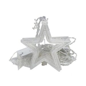 Гірлянда штора "Зірки" Bambi ZABI-7 USB 120 L 3*1 м USB+батарейка біла