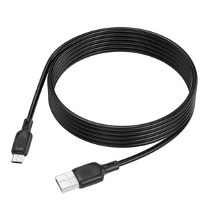 Кабель синхронізації Borofone BX113 Silicone 2.4A USB-A to Micro - USB 2 м Black (35595_3346759)