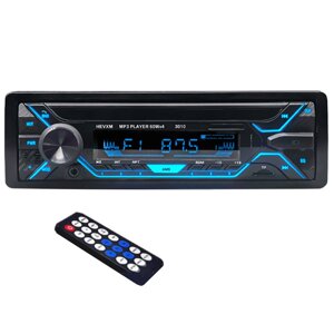 Магнітола HEVXM 3010 1DIN гучний зв'язок функція Bluetooth microSD MP3 AUX FM пульт управління (2347-5560)