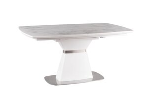 Стіл обідній Signal Saturn II Ceramic 90X160(210) см Білий (SATURNIICBB160)