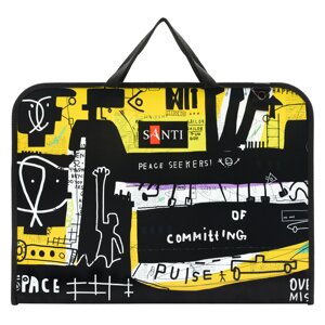 Папка-портфель Santi А3 для ескізів Graffiti 49,7х37х3 см Різнокольоровий (491688)