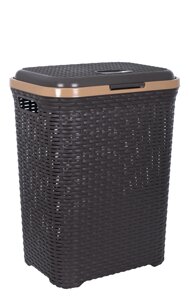 Кошик для білизни VIOLET HOUSE COFFEE Роттанг 56,5х33х44 см Коричневий (6481623)