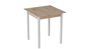 Стіл кухонний Ferrum-decor Агата 75x90x90 Білий ДСП Дуб Сан-Марино 16мм (AGA0023)