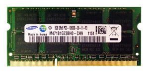 Пам'ять для ноутбука Samsung 8 GB SO-DIMM DDR3 1333 MHz (M471B1G73BH0-CH9)