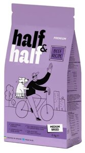 Сухий корм для собак середніх порід Half&Half Medium Breed із яловичиною 2 кг (20741)
