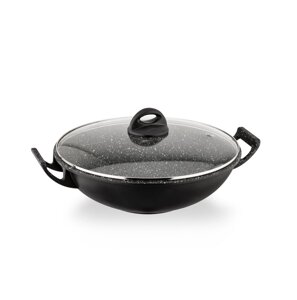 Сковорода Вок Barazzoni Special Cooking Items 32 см Сірий (6851)