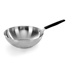 Сковорода Вок 28 см Barazzoni 33 Carati Inox Сірий (7520)