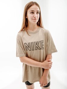 Жіноча футболка Nike W NSW TEE BF SW Бежевий L (7dFJ4931-247 L)