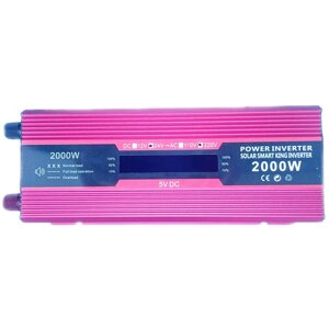 Інвертор напруги Solar Smart King Power Inverter 018 c 24V на 220V 2000W модифікована синусоїда Red (11064-hbr)