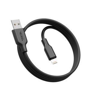 Кабель для заряджання та обміну даними USB Ridea RC-AI21 AirSiliconePro 12W 5V/2.4A USB-Lightning 1 м Чорний