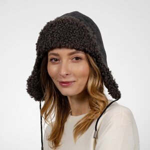 Шапка вушанка жіноча LuckyLOOK Рената One Size Сірий 664-395