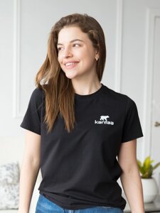 Жіноча футболка класична Kantaa чорна XL (XL001R)