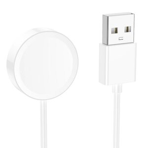 Зарядний кабель USB для Smart Watch Hoco Y21 0.6 м White