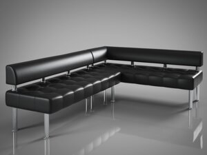 Комплект Тонус без підлокітників Sentenzo 2200x1600x700 Чорний