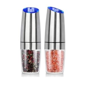 Набір млинів для солі перцю спецій No Brand 2 предмет на батарейках Срібло (SPM-12/Silver)