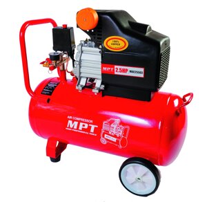 Компресор MPT PROFI 50 л 2000 Вт/2.5 л. з 2850 об/хв 140 л/хв 8 атм Red and Black (MAC25503)