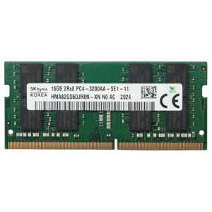 Пам'ять для ноутбука SK hynix 16GB SO-DIMM DDR4 3200MHz PC4-25600 (HMA82GS6DJR8N-XN)