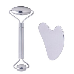 Набір масажерів для обличчя No Brand Ролер та скребок для обличчя