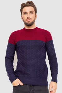 Свитер мужской двухцветный бордово-синий 161R1205 Ager XL