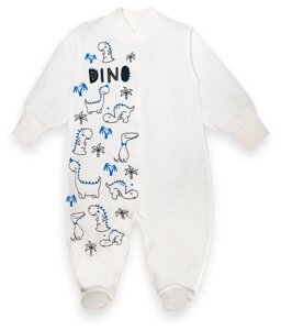Комбинезон для мальчика Gabbi КВ-22-2-20 Dino Молочный 62 (13302)