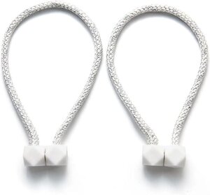 Комплект універсальних затискачів-підв'язок для штор, тюлі та фіранки Urban з магнітом 2 шт 40 см Сірий (Gard2)