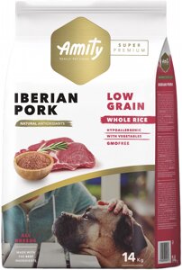 Сухий корм для собак Amity Super Premium Iberian Pork сухий корм для дорослих собак із іберійською свининою 14 кг