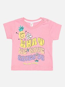 Футболка для дівчинки 74 рожевий Difa ЦБ-00210826