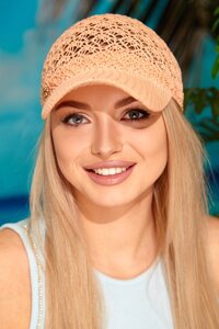 В'язана бейсболка «Tipster» (4960) Braxton персиковий