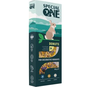 Пончики Special One «Волошка календула ромашка» для декоративних гризунів 50 г (3 шт.) (PR242519)