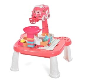 Дитячий столик з проектором San Jia Le Hai Block Table 13.5х25.6х31.8 см Рожевий (156046)